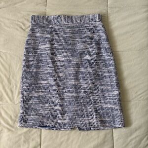 Banana Republic Women’s Petite Blue White Straight & Pencil Skirt Size 0P